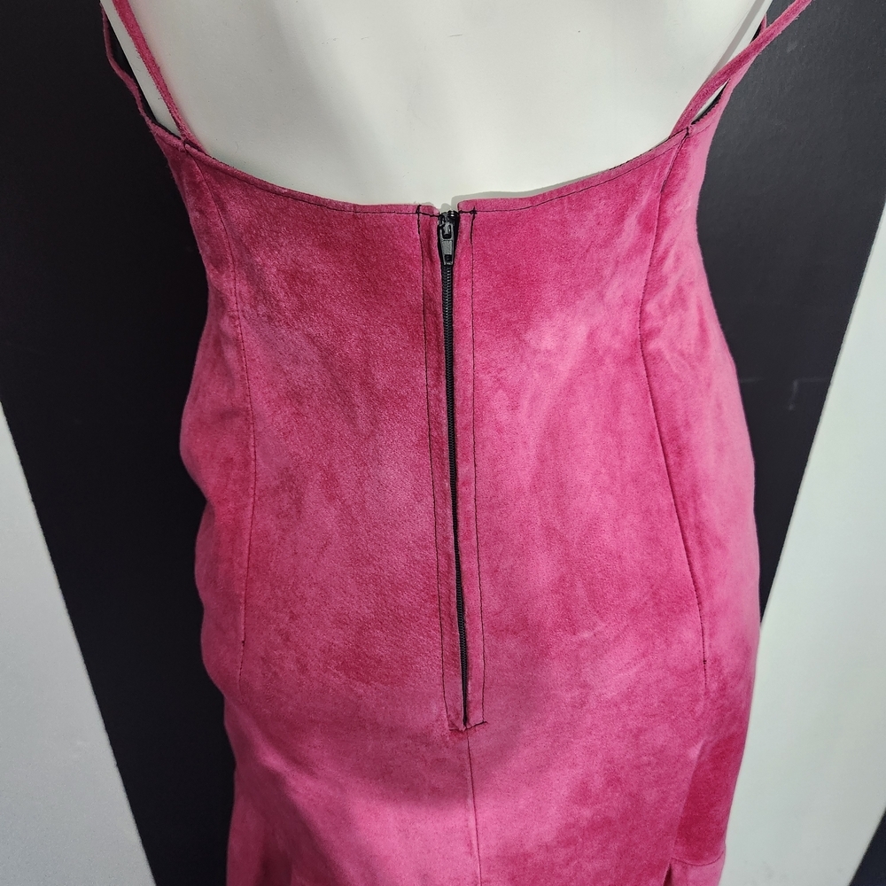 Wilsons Leather Pink Midi Dress with Black Accents - Picture 6 of 6